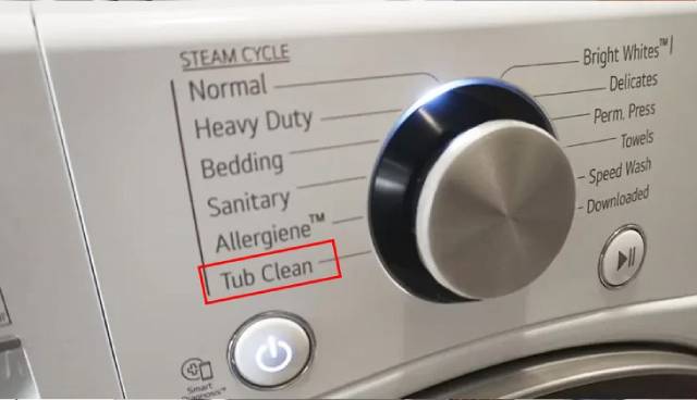 Vệ sinh máy giặt LG bằng chế độ Tub Clean